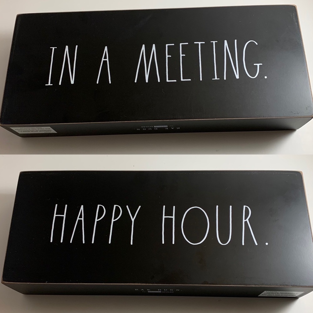Rae Dunn Double Sided Office / Bar Sign